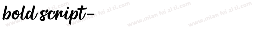 bold script字体转换